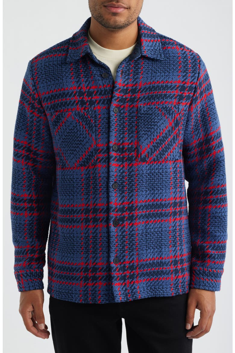 Whiting Wye Check Overshirt, Alternate, color, NAVY / RED