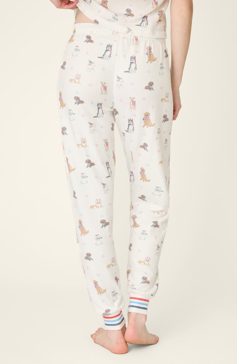 PJ Salvage Red, White & Woof Jersey Pajama Pants, Alternate, color, 