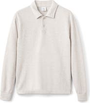 MANGO Ribbed Long Sleeve Polo