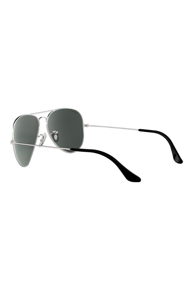 Standard Icons 58mm Mirrored Polarized Aviator Sunglasses, Alternate, color, GREY SILVE