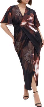 City Chic Braelynn Floral Print Maxi Dress