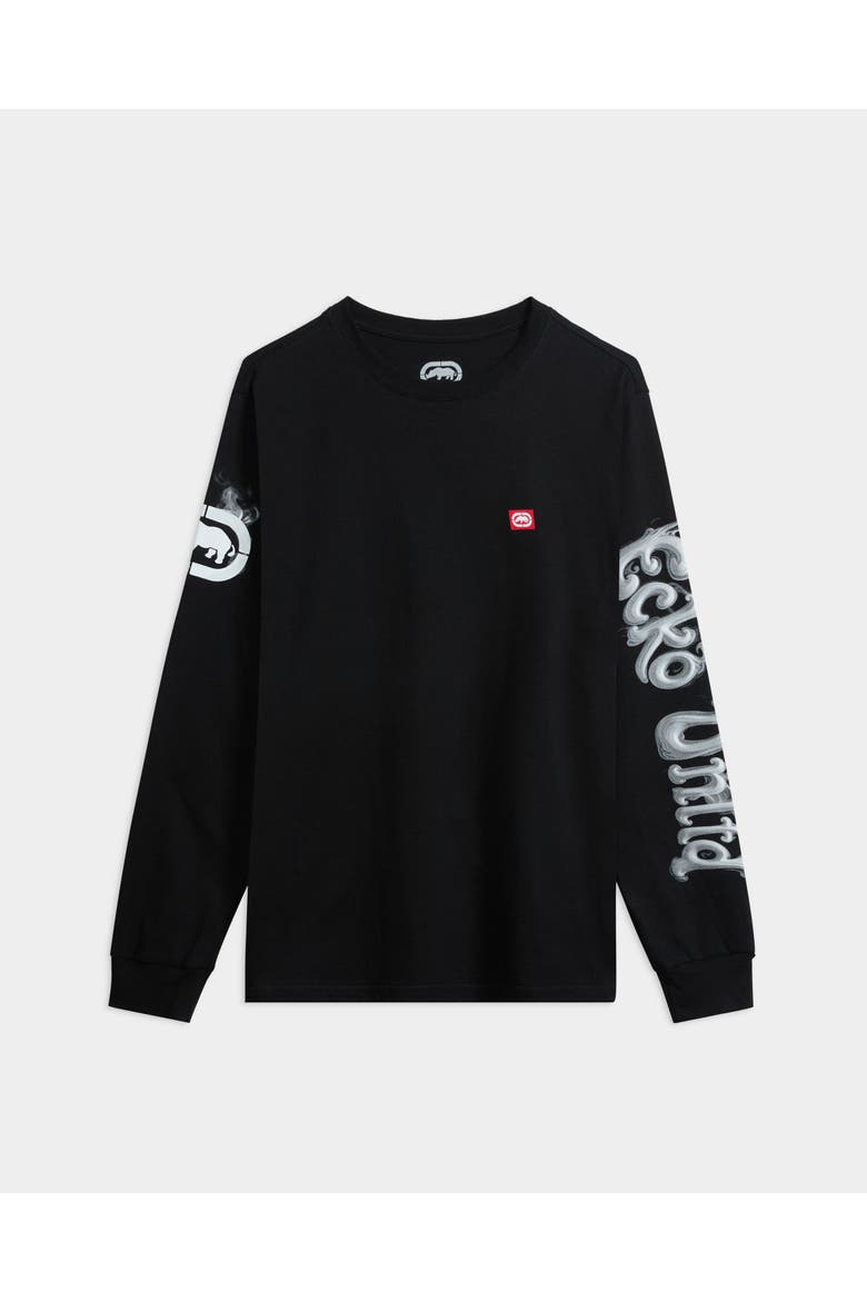 Blowing Smoke Long Sleeve Tee, Main, color, Black