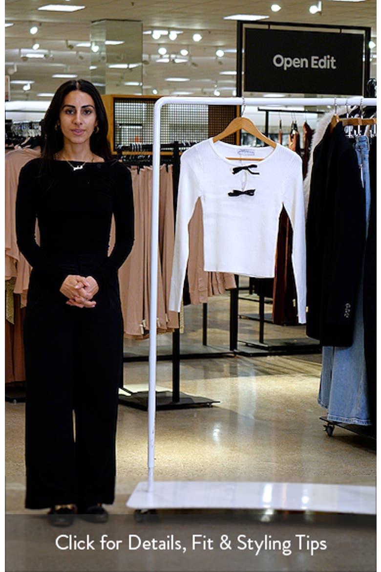 Elba Velvet Bow Rib Top video