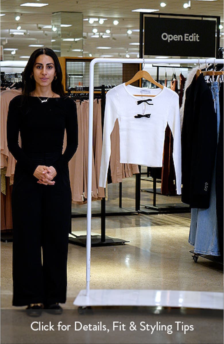 Elba Velvet Bow Rib Top, sales video thumbnail