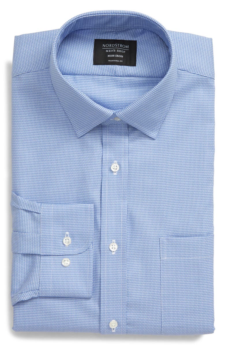 NORDSTROM MEN'S SHOP Traditional Fit Non-Iron Basket Weave Dress Shirt, Alternate, color,
