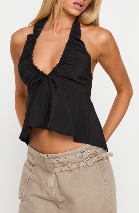 Gadot Ruched Halter Top