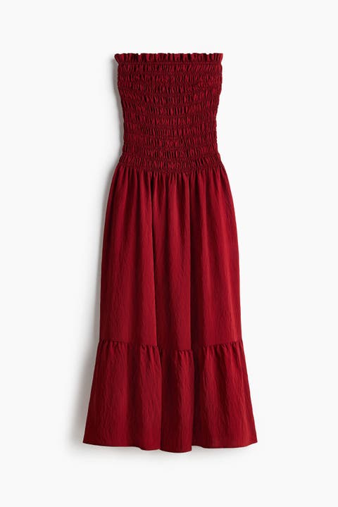 Smocked Bandeau Dress