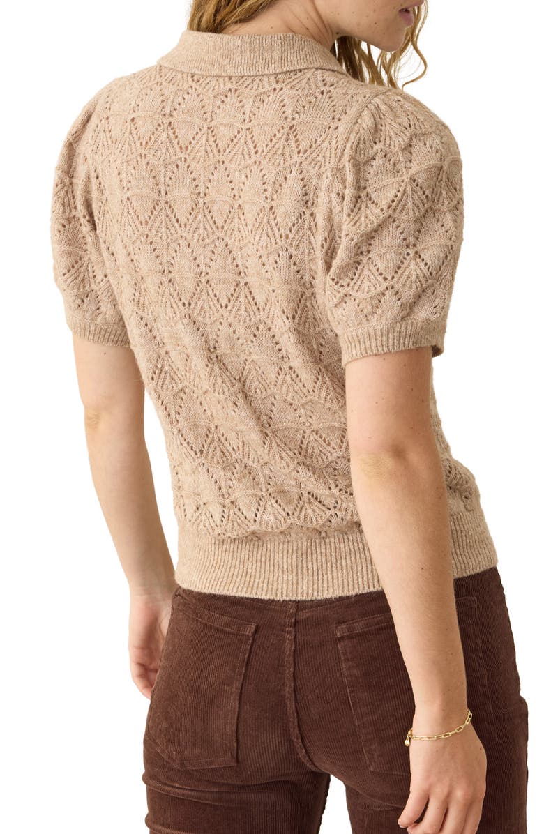 Marine Layer Rebecca Pointelle Sweater, Alternate, color, Taupe