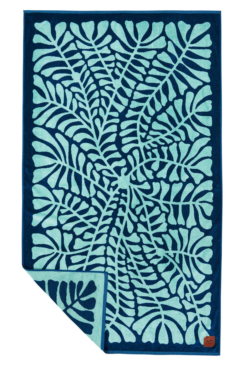 Hapa Oversize Cotton Beach Towel, Main, color, MEDIUM BLUE