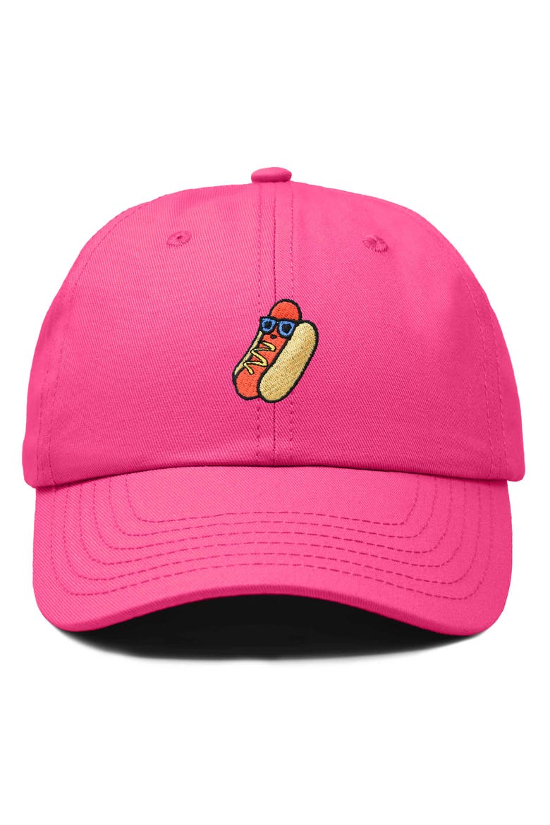Dog Days Embroidered Casual Cap, Main, color, Hot Pink