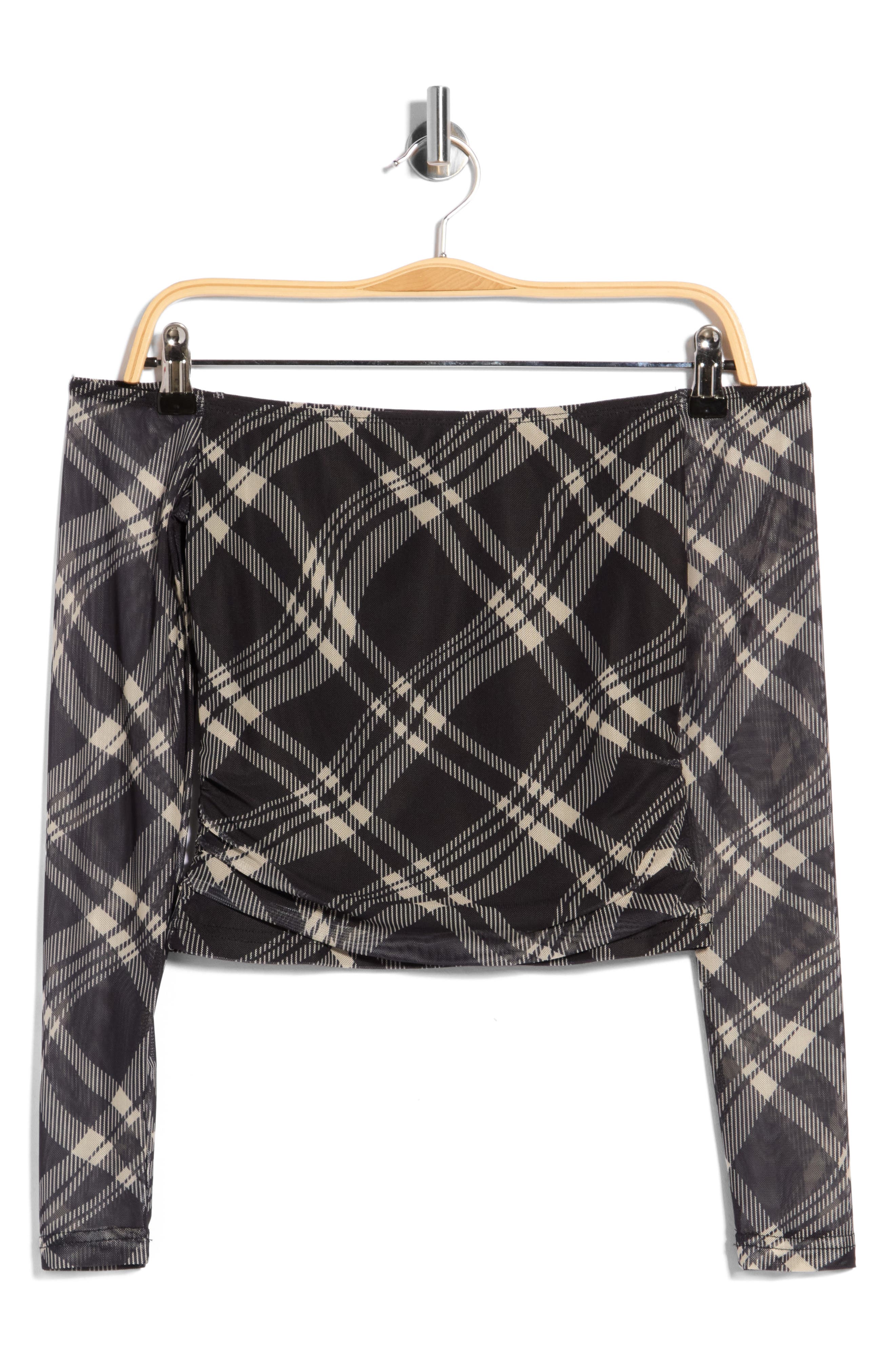Siarah Off the Shoulder Mesh Top
