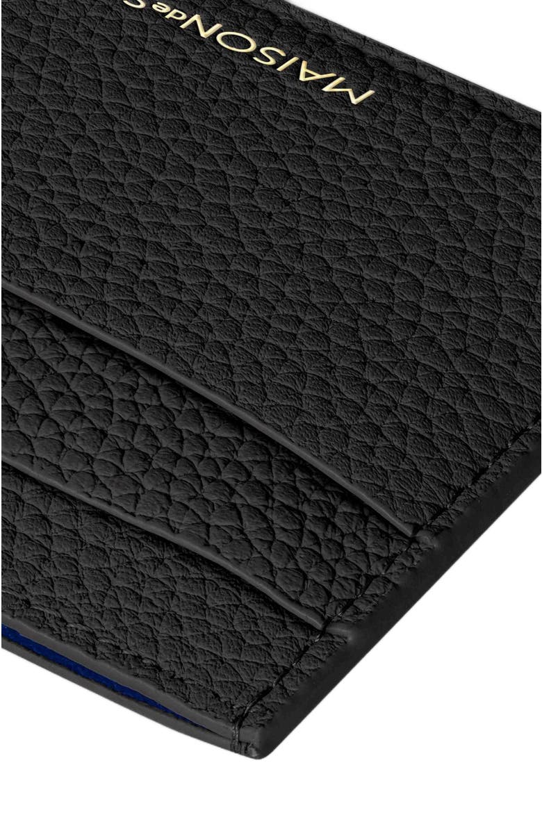 MAISON de SABRÉ Leather Card Holder, Alternate, color, Black Caviar