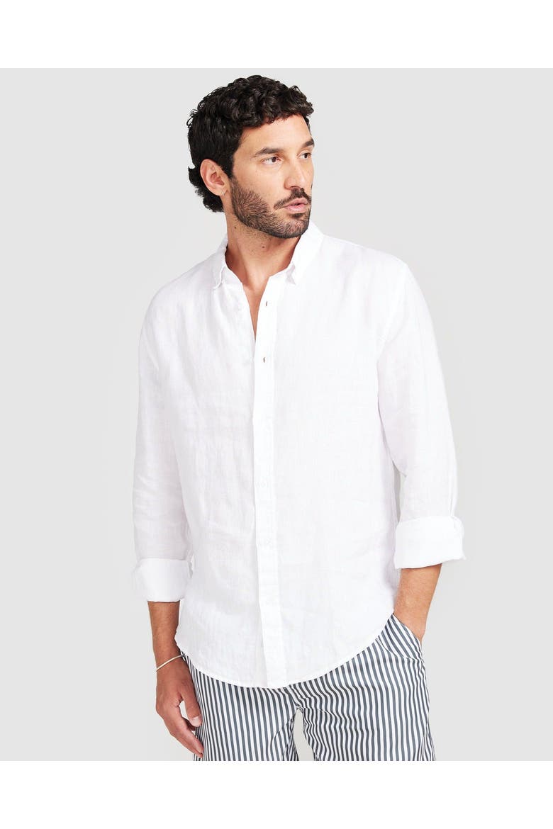 Linen Shirt, Main, color, White