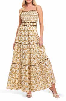 Belted Cotton Midi Dress
