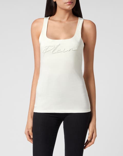 Leisurewear Tank Top Embroidery Signature Women