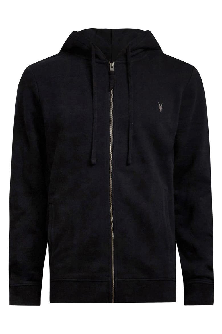 Raven Zip Hoodie, Alternate, color, BLACK