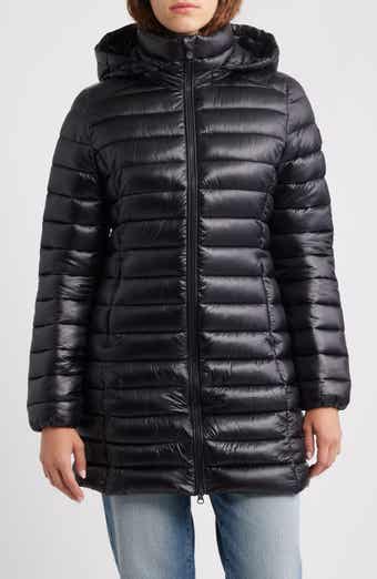 Save The Duck Miri Water Repellent Quilted Puffer Jacket with Removable Hood