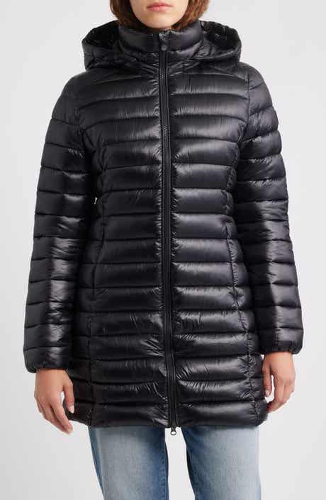 Save The Duck Miri Water Repellent Quilted Puffer Jacket with Removable Hood
