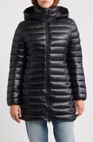 Save The Duck Miri Water Repellent Quilted Puffer Jacket with Removable Hood