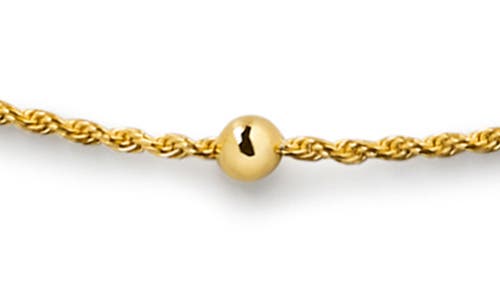 Monica Vinader Beaded Rope Chain Necklace In 18ct Gold Vermeil