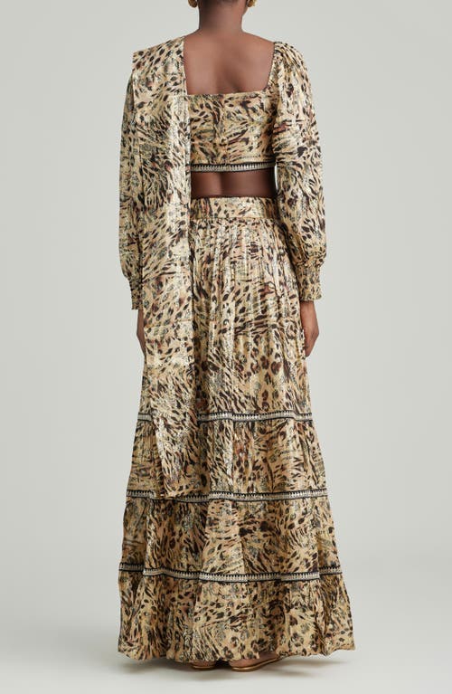 Holichic Kiara Metallic Leopard Print Lehenga Set