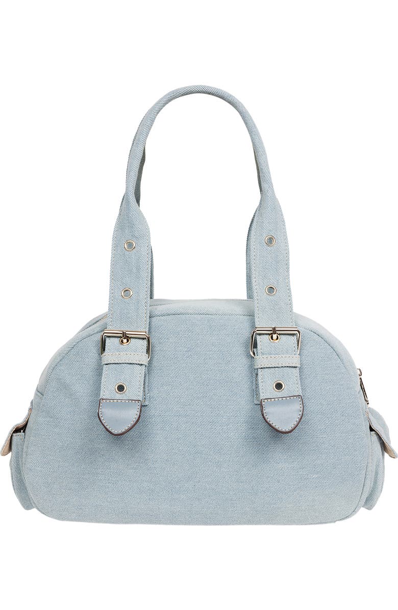 True Religion Multipatch Satchel Bag, Alternate, color, Denim