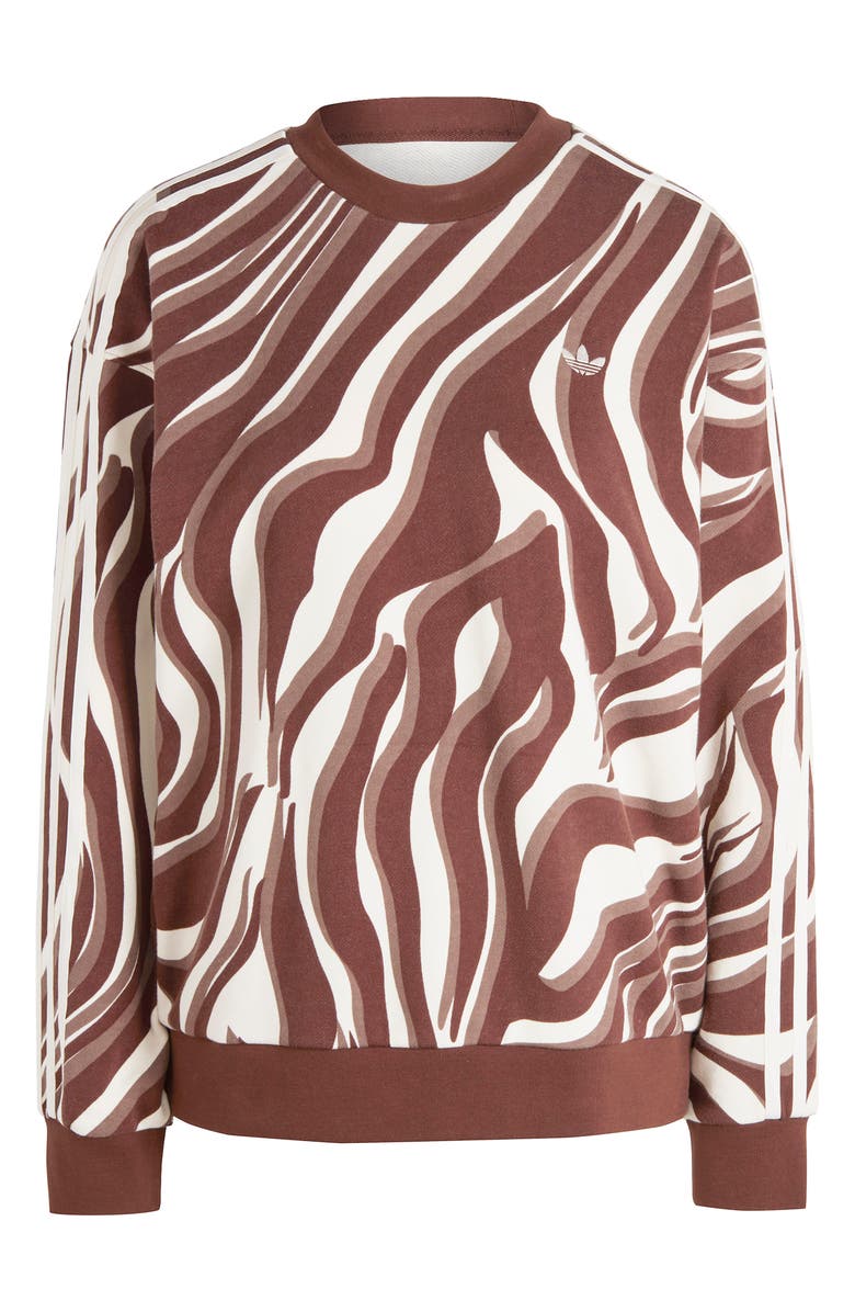 adidas Originals Abstract Animal Print Sweatshirt, Alternate, color, 