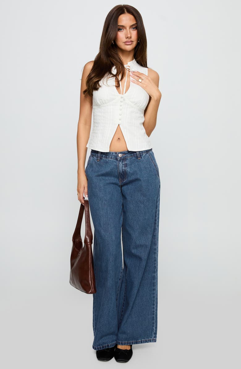 Princess Polly Tempting Tie Detail Crop Top, Alternate, color, White