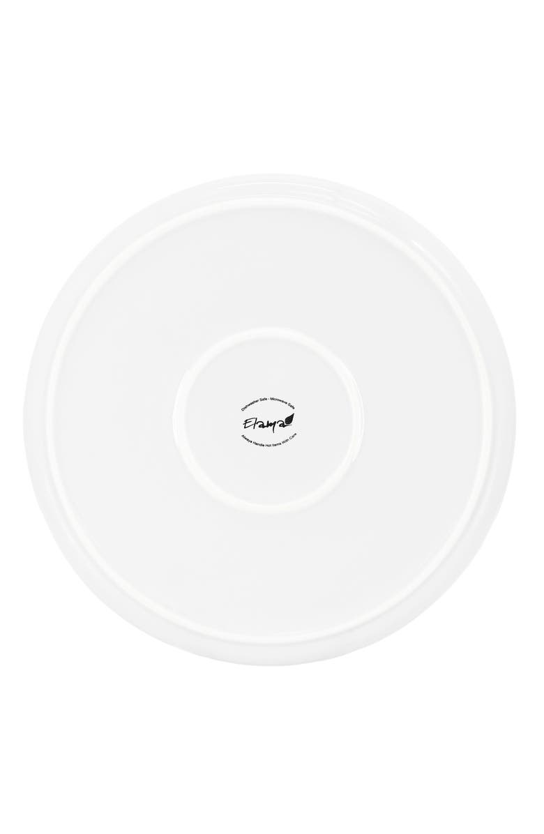 Elama Duncan 18 Piece Porcelain Dinnerware Set, Alternate, color, White