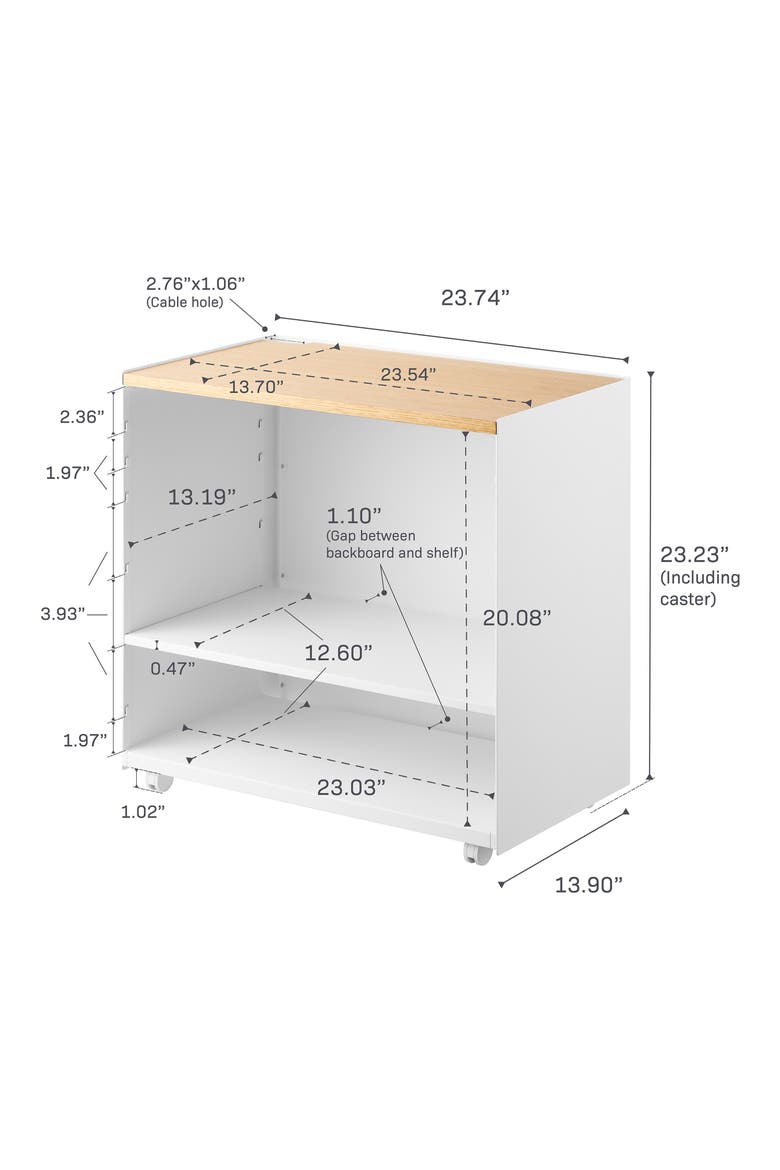 Mobile Hideaway Storage Cart, Alternate, color, WHITE
