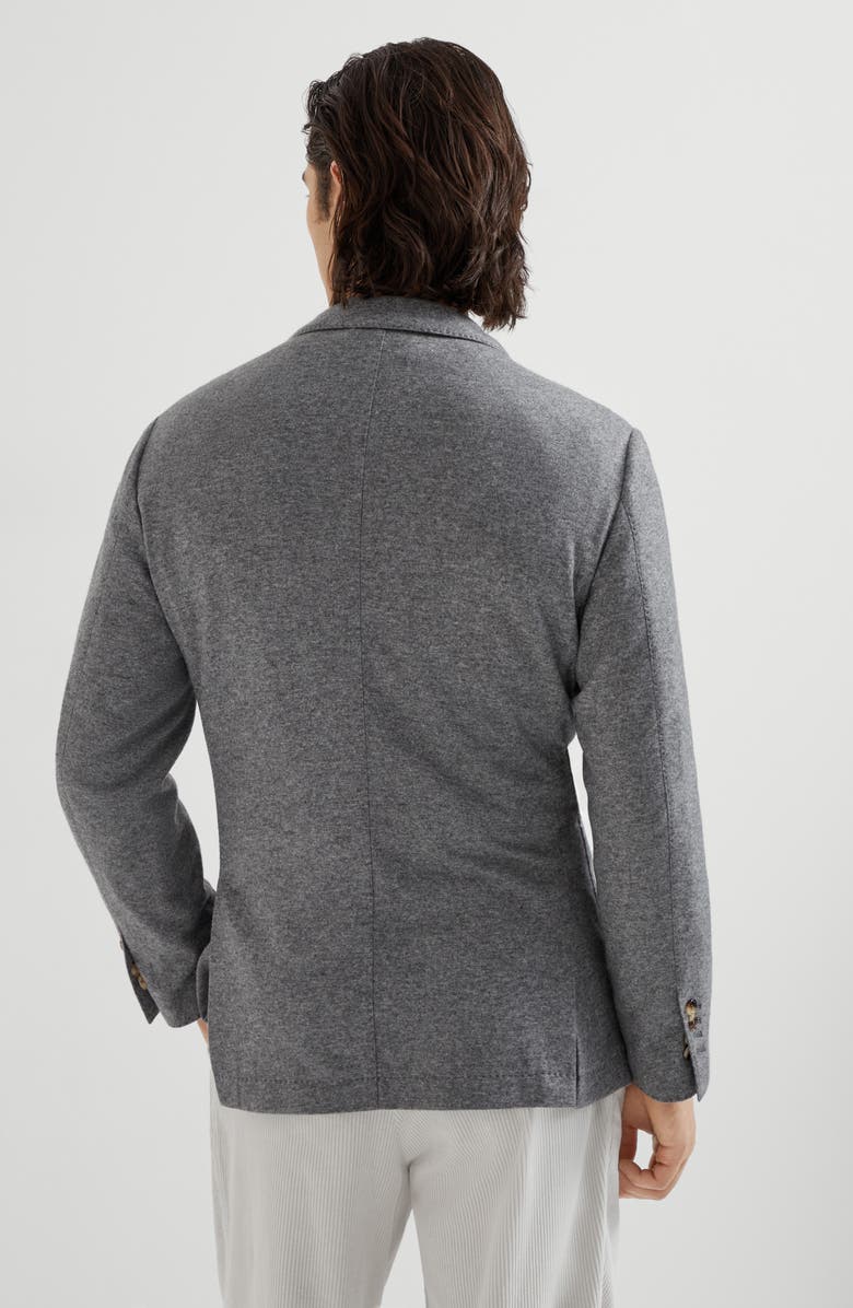 Brunello Cucinelli Cashmere jersey blazer, Alternate, color, Grey