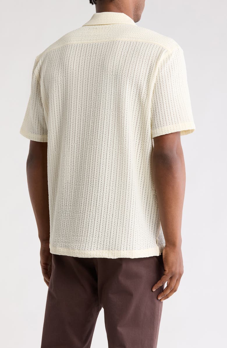 Civil Society Relaxed Fit Open Stitch Camp Shirt, Alternate, color, Cream