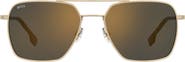 BOSS 57mm Aviator Sunglasses