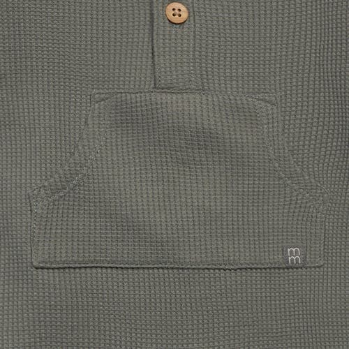 Modern Moments™ By Gerber Waffle Knit Romper With Kangaroo Pocket In Dark Green