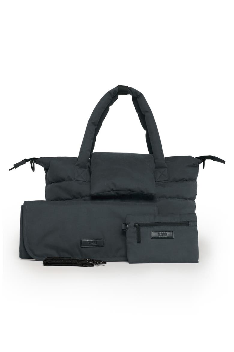Capri Quilted Diaper Tote, Alternate, color, SMOKEY