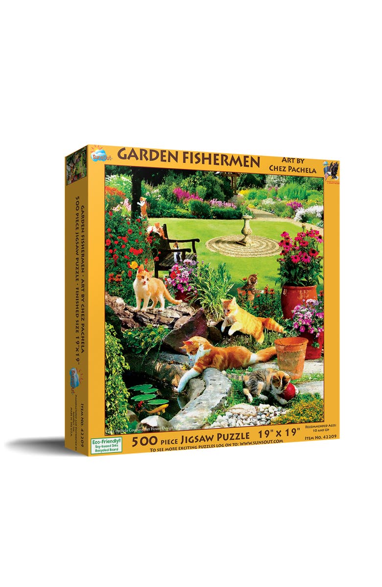 Sunsout Garden Fishermen 500 piece Jigsaw Puzzle for Adults, Main, color, Multicolor