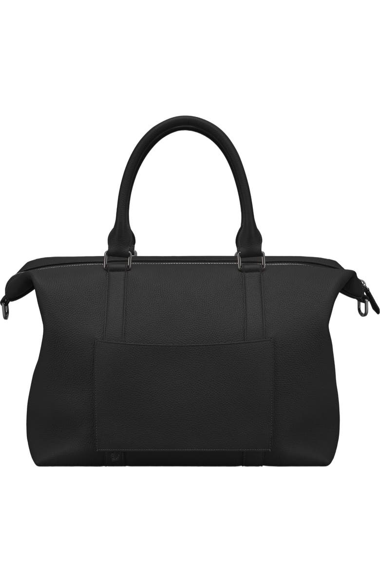 MAISON de SABRÉ Large Leather Weekender Bag, Alternate, color, Black Caviar