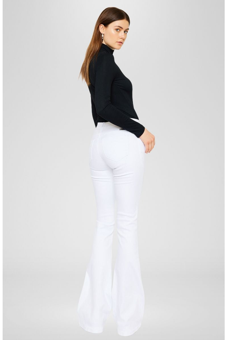 Alaska Mid Rise Flare Stretch Jeans, Alternate, color, White