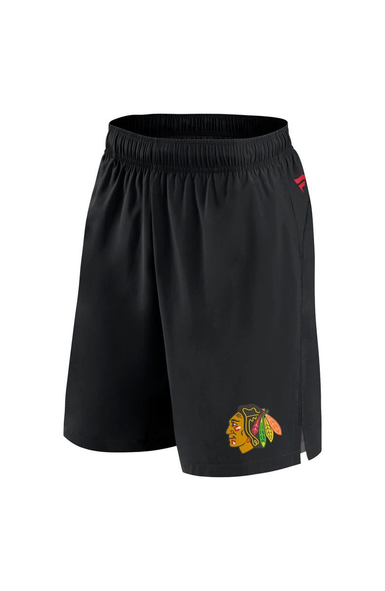 FANATICS Men's Fanatics Branded Black Chicago Blackhawks Authentic Pro Tech Shorts, Alternate, color,