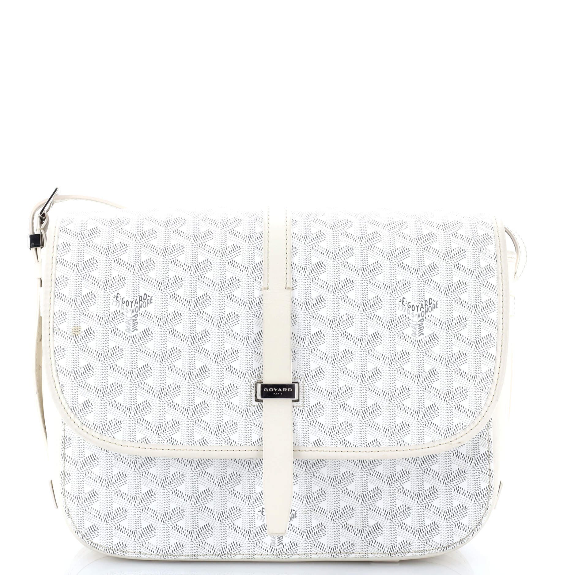 Pre-Owned Goyard Belvedere II Messenger Bag Coated Canvas MM, Main, color, 