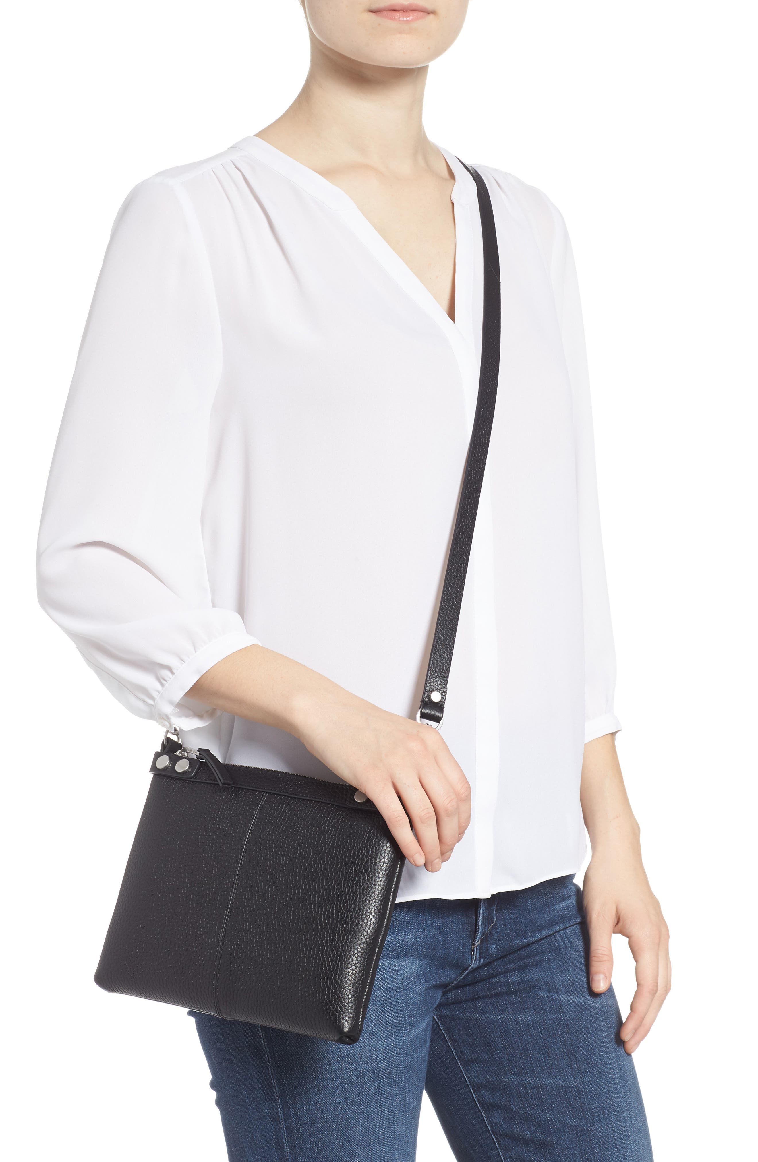 Treasure & Bond Sloane Pebbled Leather Crossbody Bag, Alternate, color, 