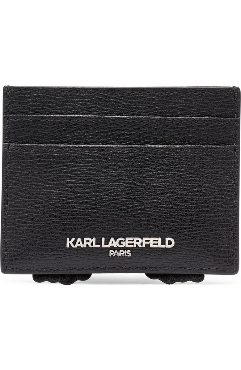KARL LAGERFELD PARIS Card Case Slg, Alternate, color, Black