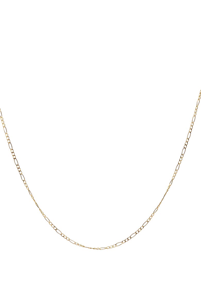 Ancona Jewelry 14K Figaro Link 2mm 16in 1.5g  Chain Necklace, Main, color, Yellow Gold