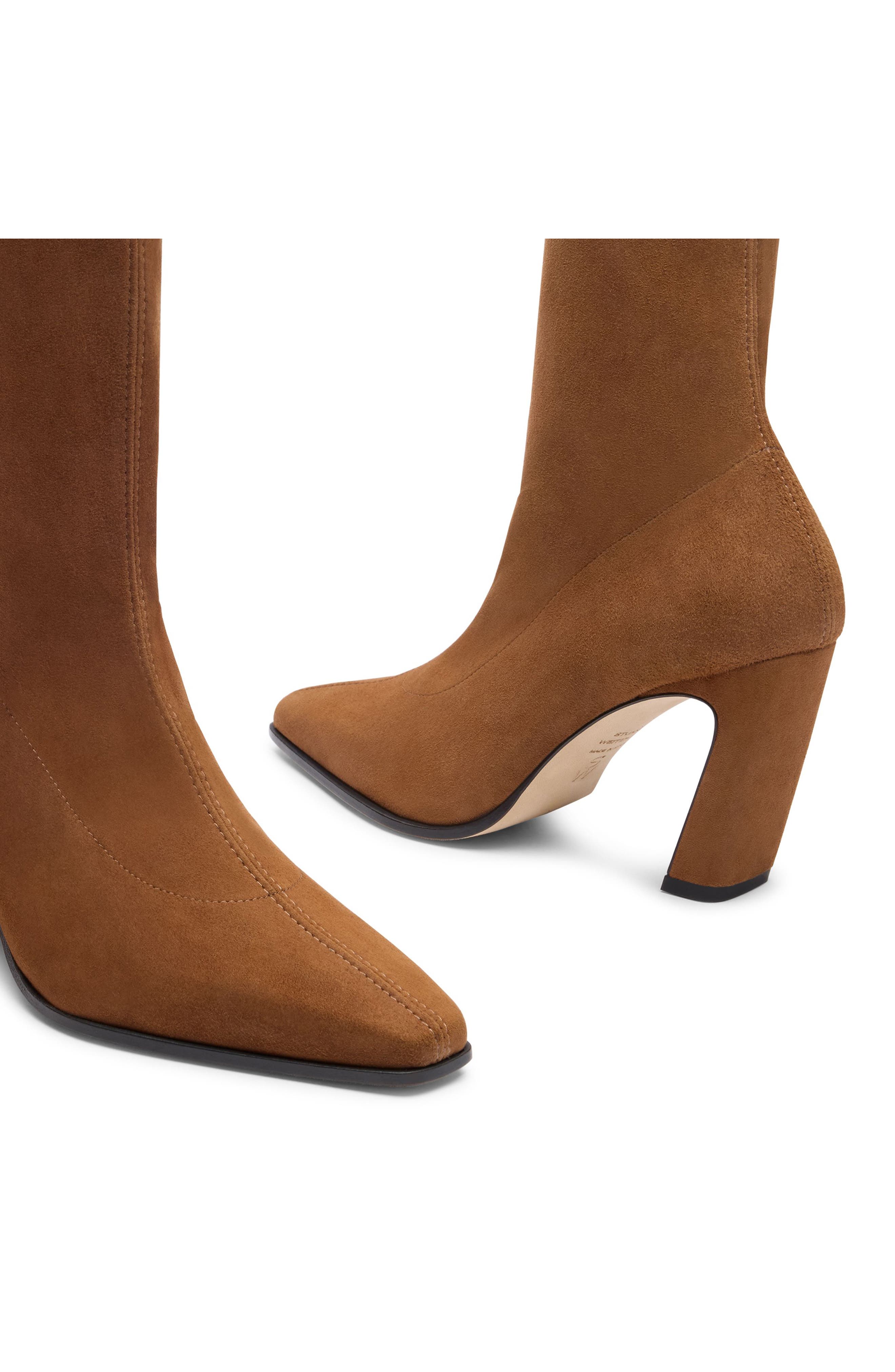 Stassi Stretch Leather Bootie, Alternate, color, TOASTED ALMOND