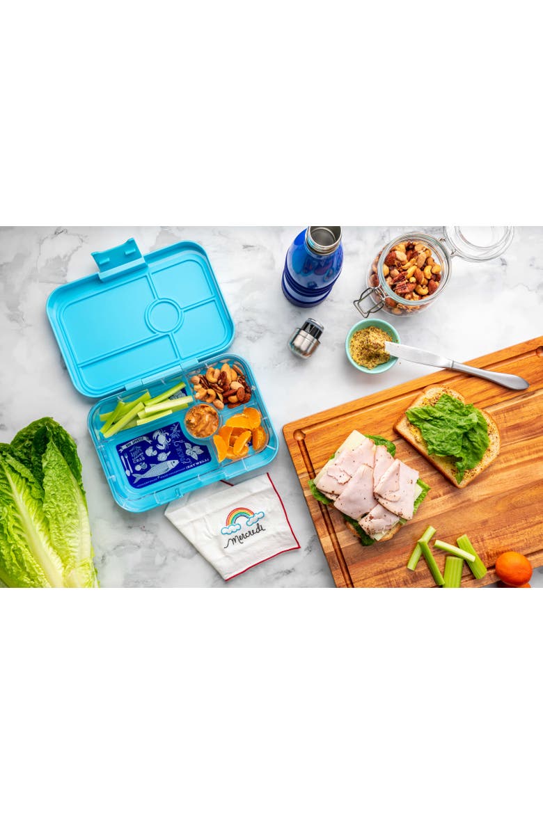Tapas Bento-Style Leakproof Lunch Box 5 Compartments, Alternate, color, Antibes Blue