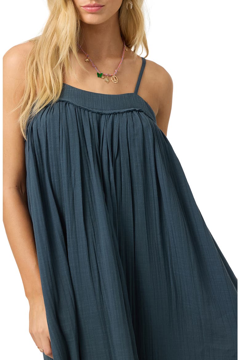 Sai Saltwater Solids Cover-Up Cotton Maxi Dress, Alternate, color, SLATE