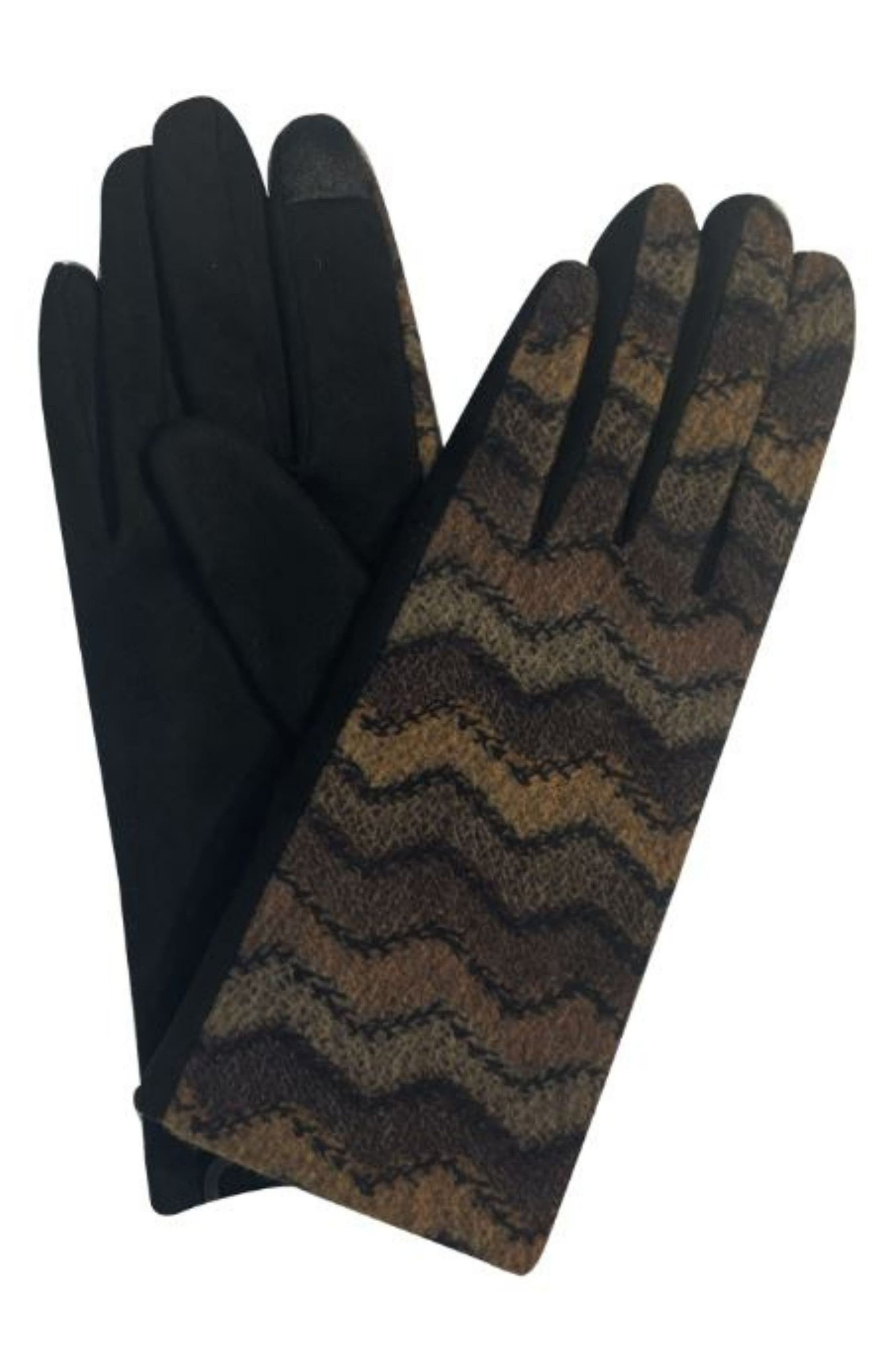 MARCUS ADLER Chevron Jersey Touchscreen Gloves