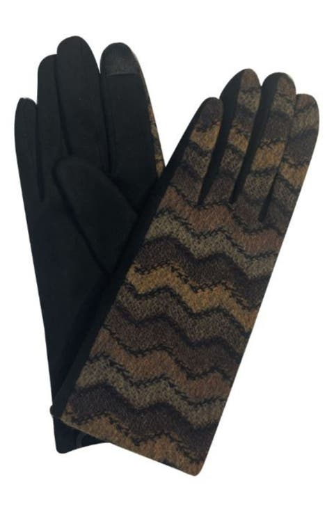 Chevron Jersey Touchscreen Gloves
