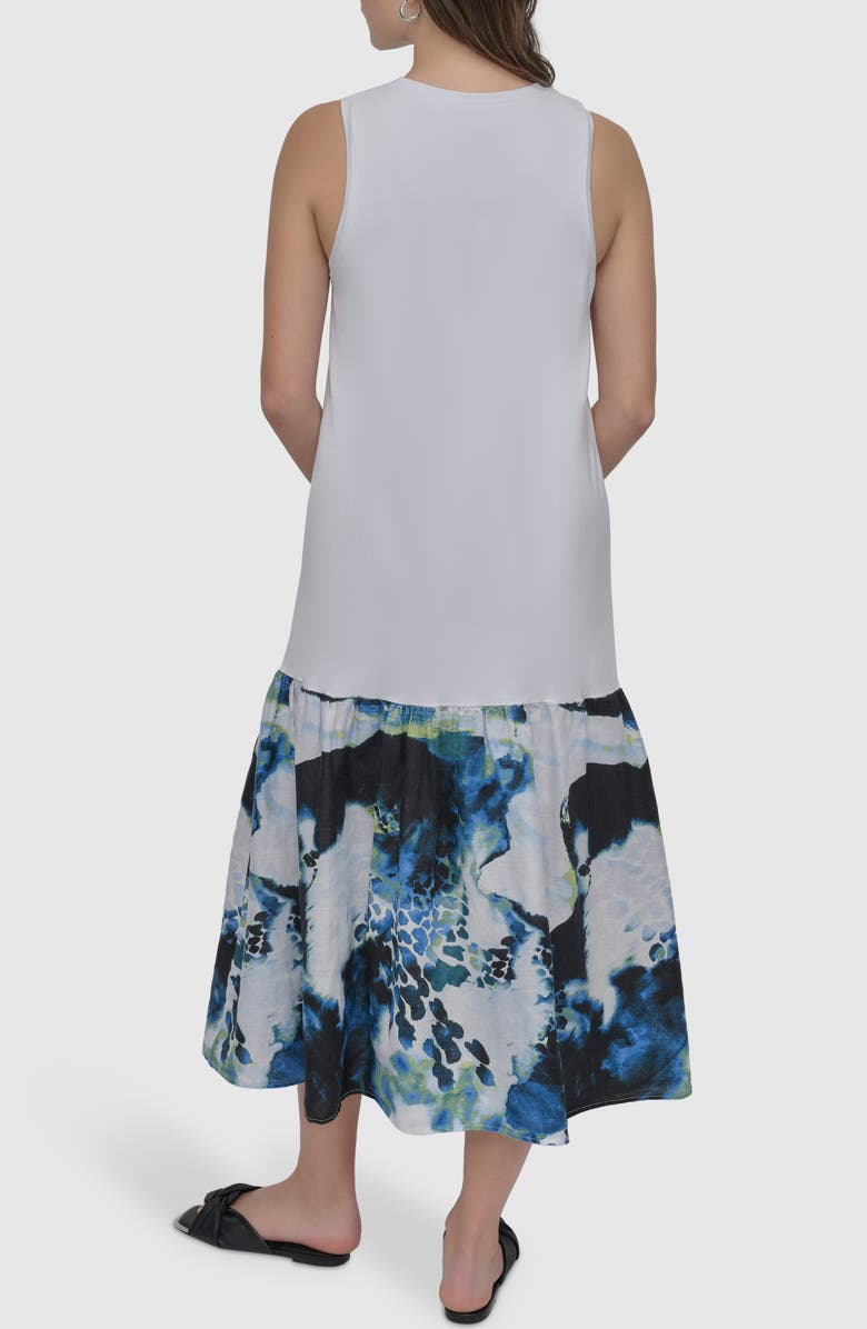 DKNY Mixed Media Maxi Dress, Alternate, color, 