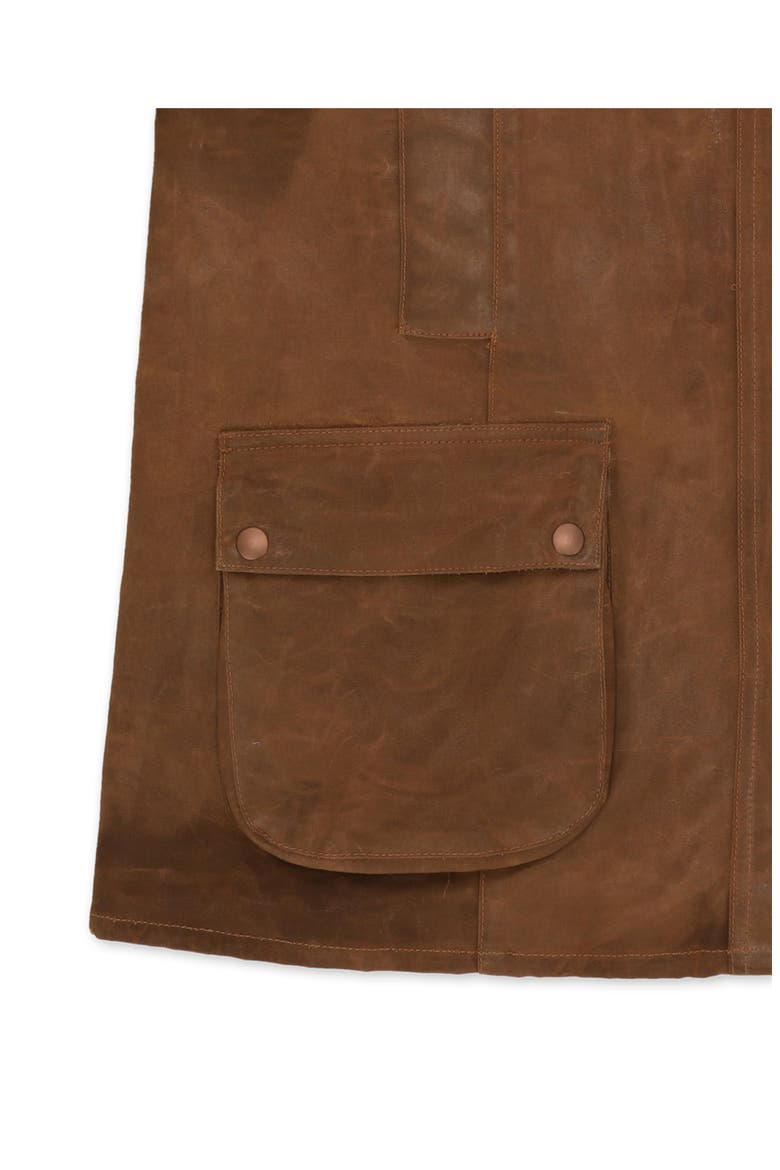 WFloriane Waxed Cotton Jacket, Alternate, color, Brown
